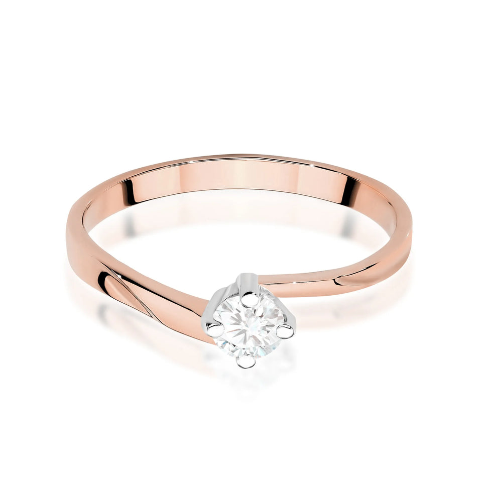 Gold Ring with 0.20ct Lab-diamond