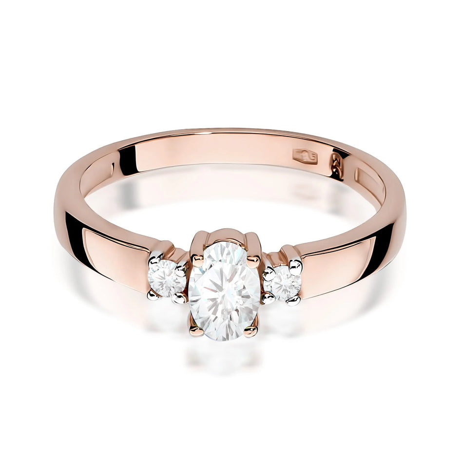 Zlatý prsten s 0,40ct a 0,08ct laboratorními diamanty