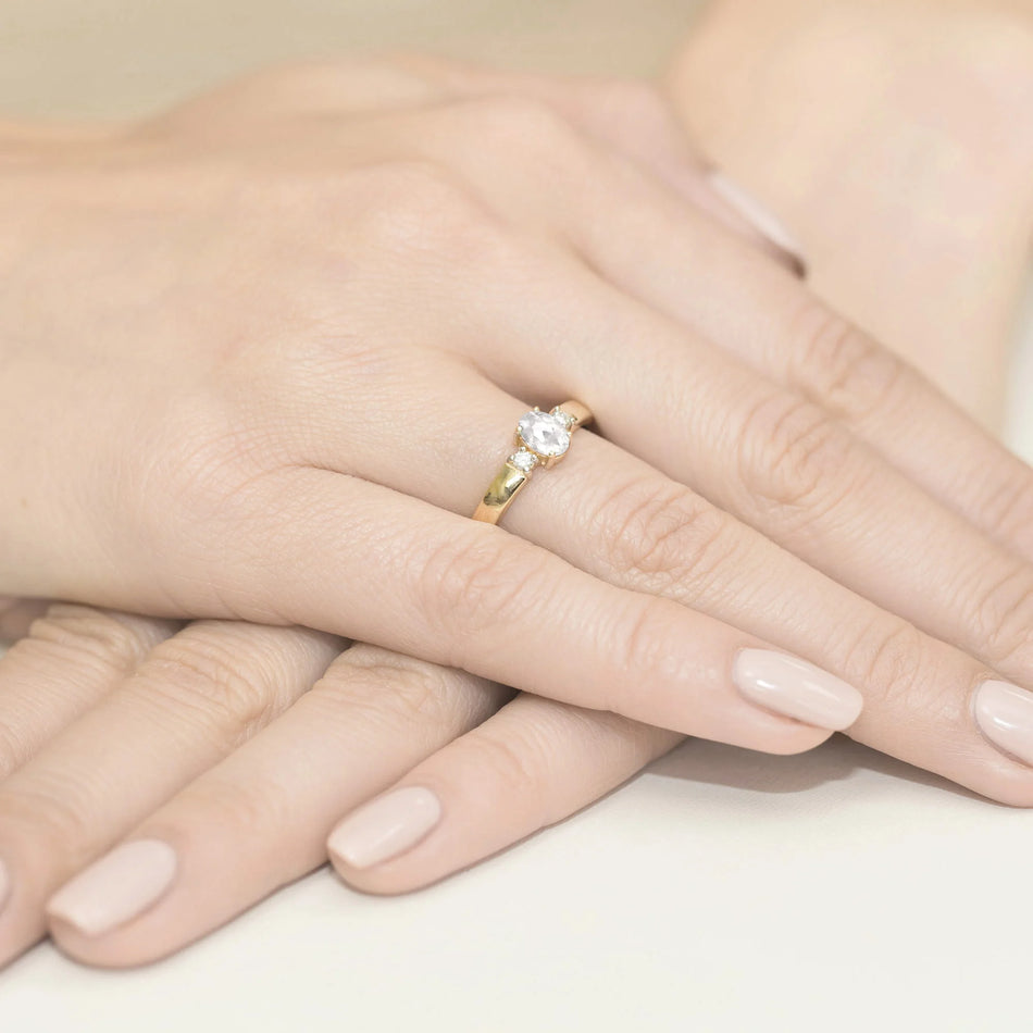 Zlatý prsten s 0,40ct a 0,08ct laboratorními diamanty