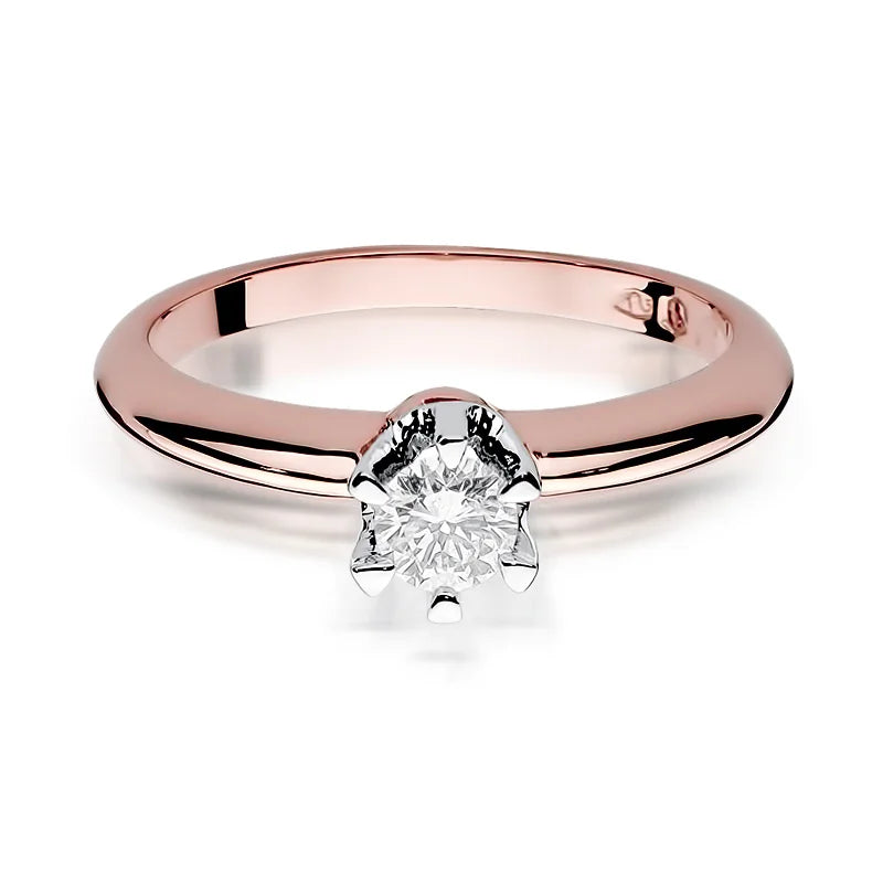 Zlatý prsten s 0,30ct laboratorním diamantem