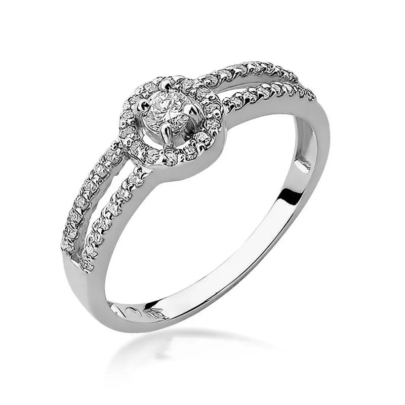 Gold Ring with 0.10ct and 0.205ct Diamonds