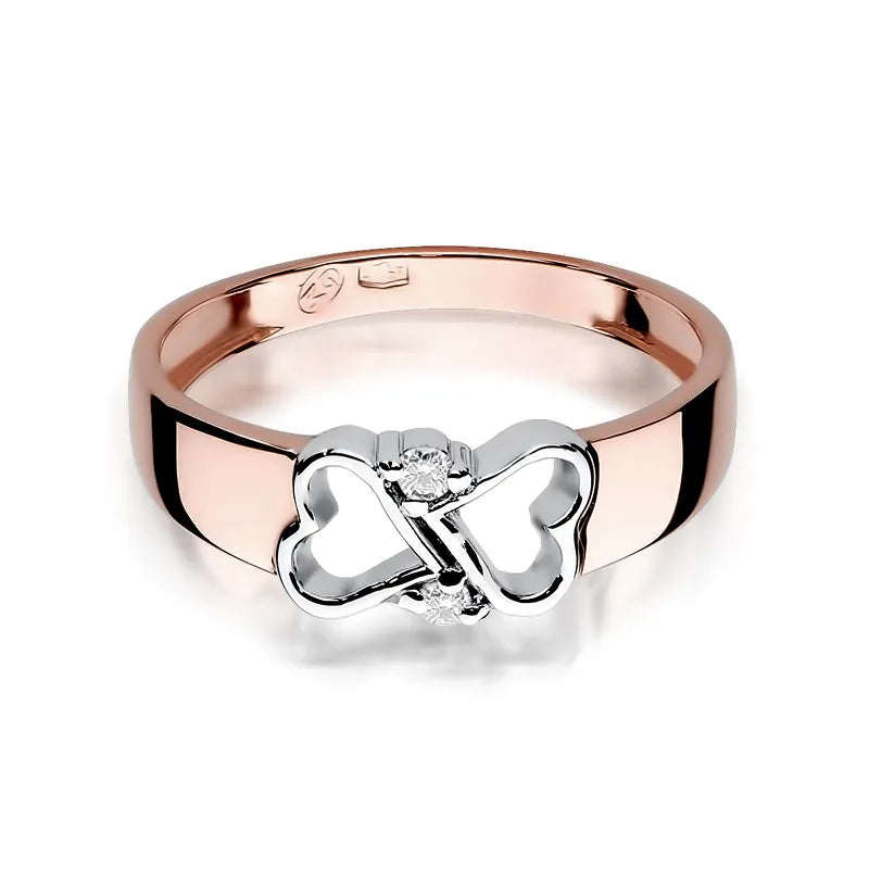 Gold Ring with 0.04ct Diamonds