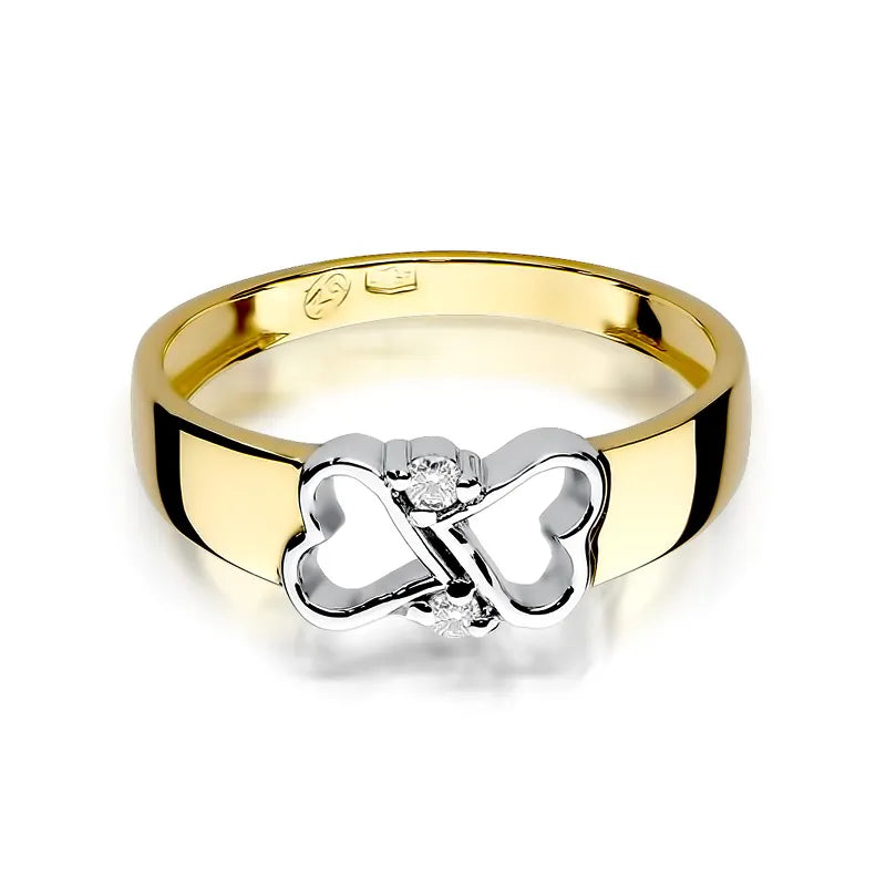 Gold Ring with 0.04ct Diamonds
