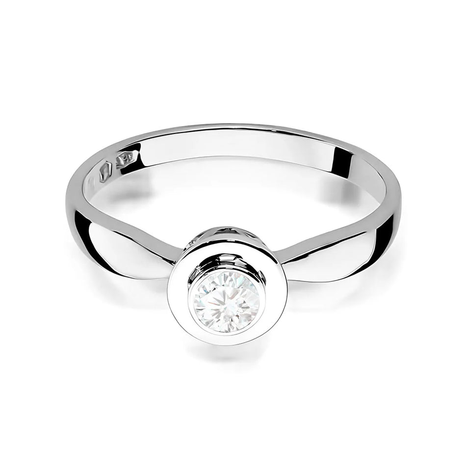 Zlatý prsten s diamantem 0,25 ct