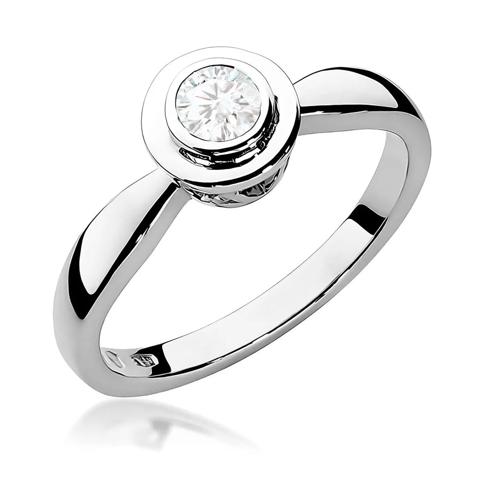 Gold Ring with 0.30ct Lab-diamond