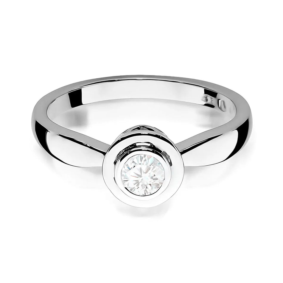 Gold Ring with 0.30ct Lab-diamond