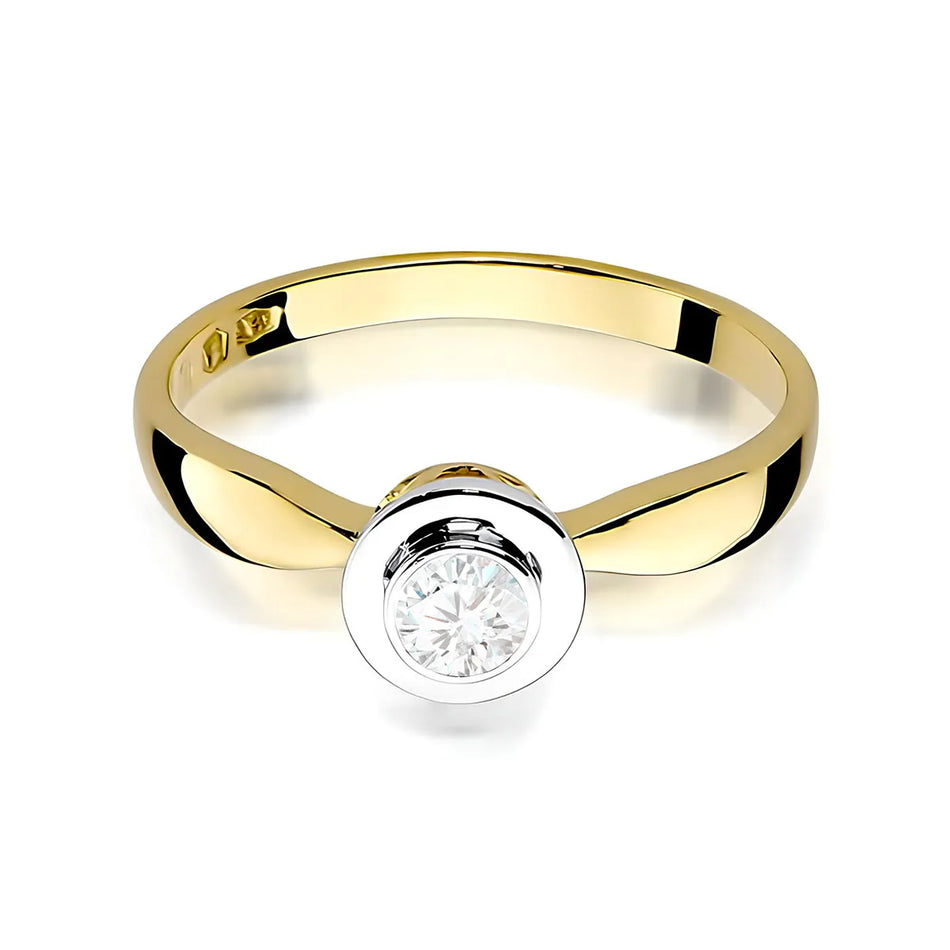 Gold Ring with 0.20ct Lab-diamond