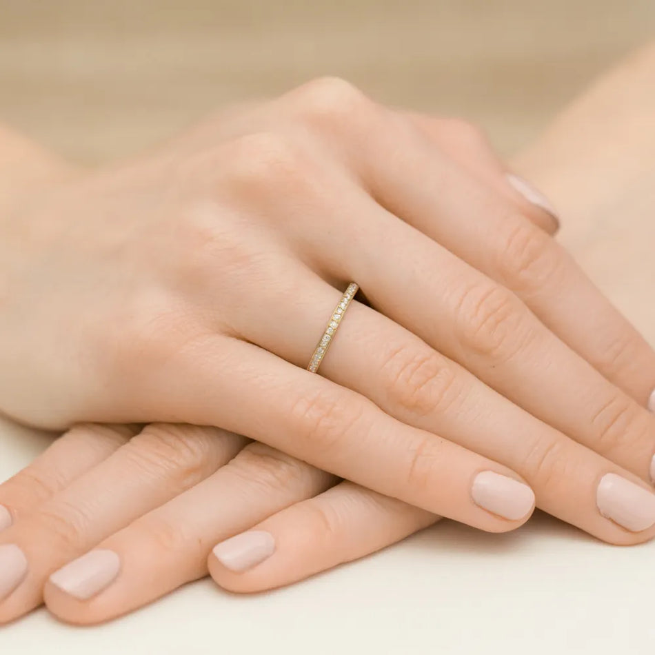 Gold Ring with 0.085ct Diamonds