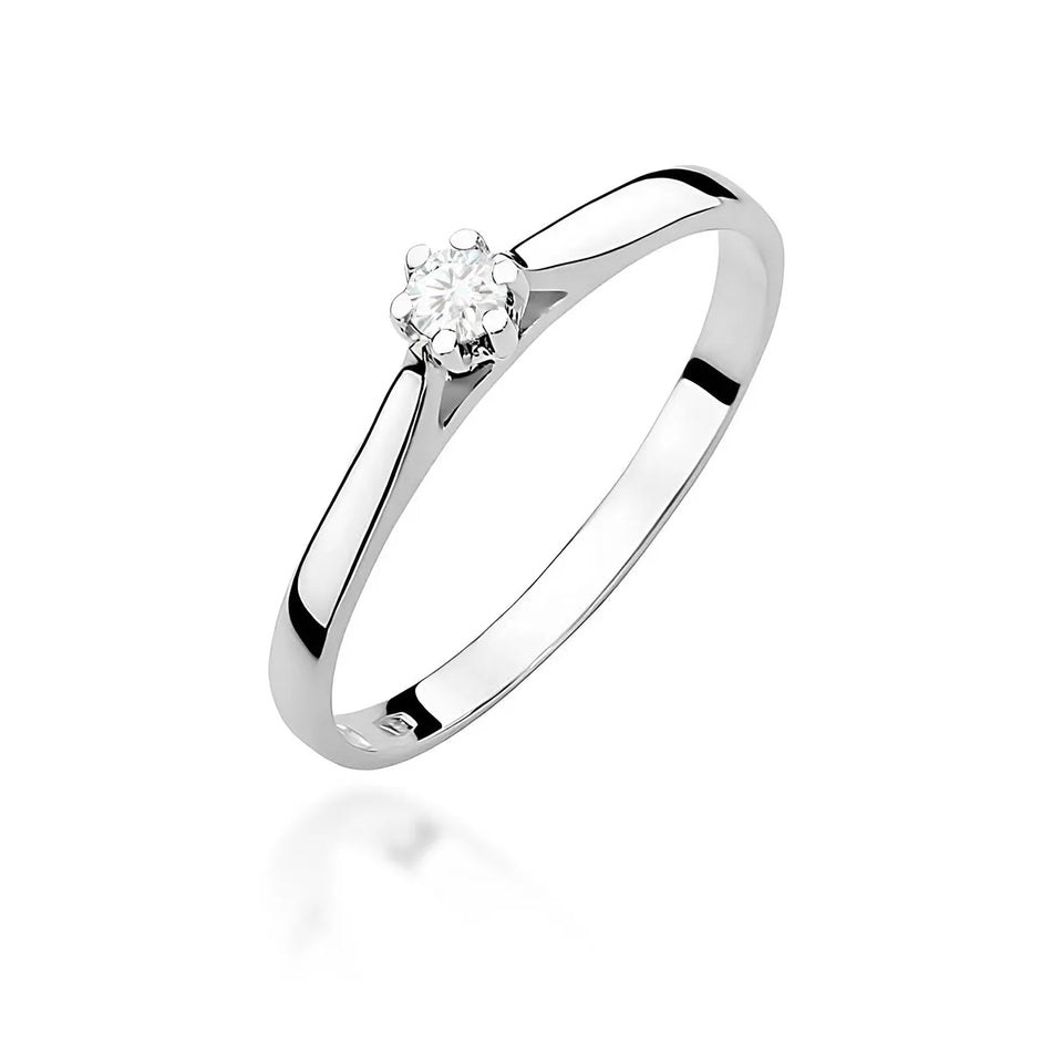 Gold Ring with 0.10ct Lab-Diamond
