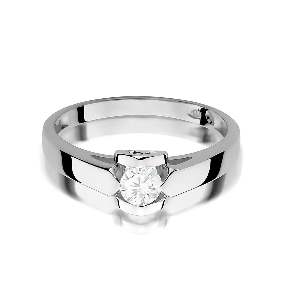 Gold Ring with 0.30ct Lab-diamond