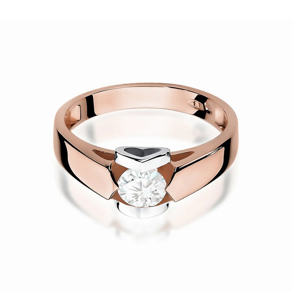 Gold Ring with 0.50ct Lab-diamond