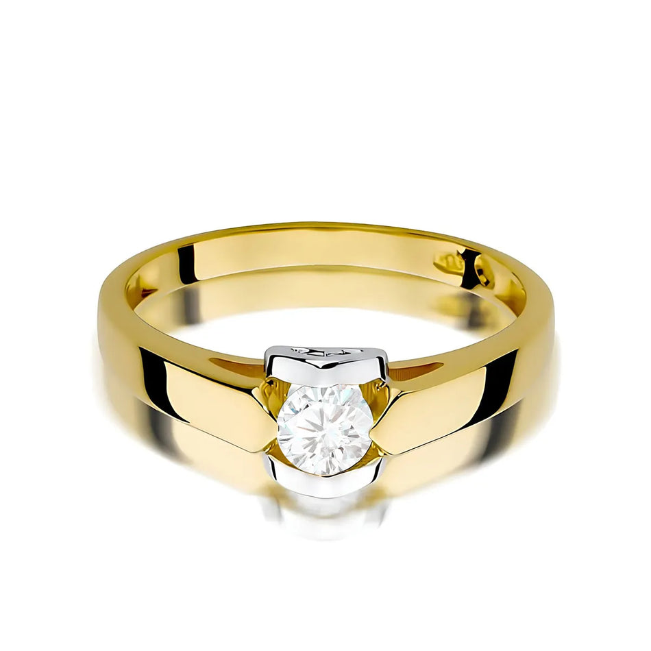 Gold Ring with 0.30ct Lab-diamond