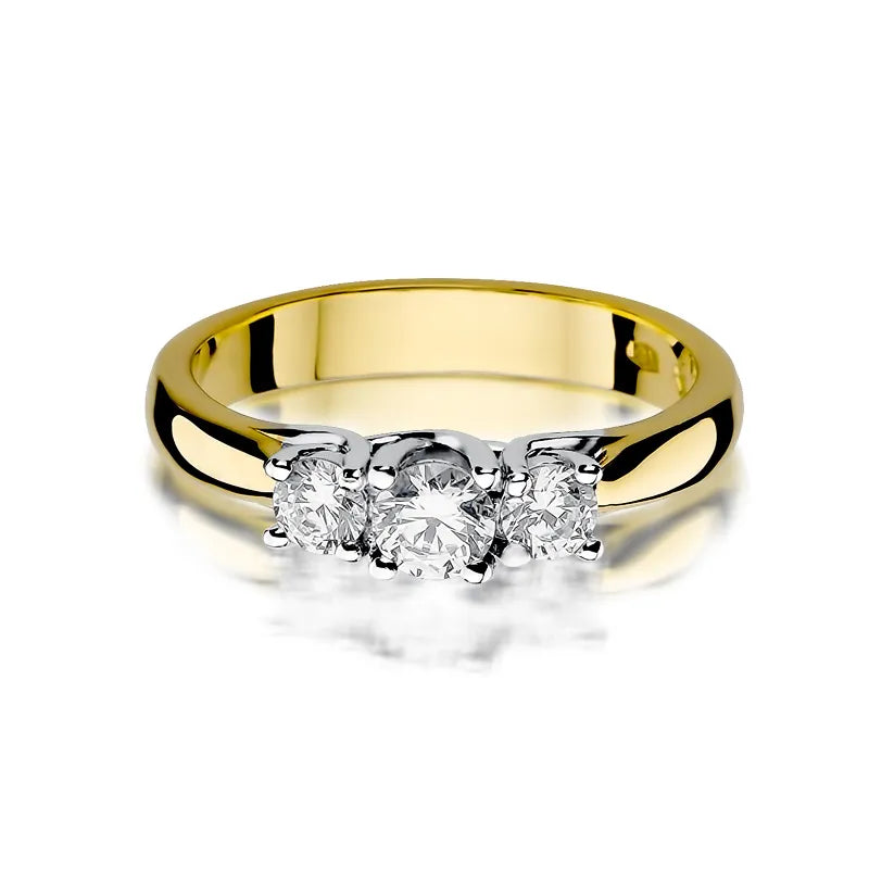 Gold Ring with 0.25ct and 0.24ct Diamonds