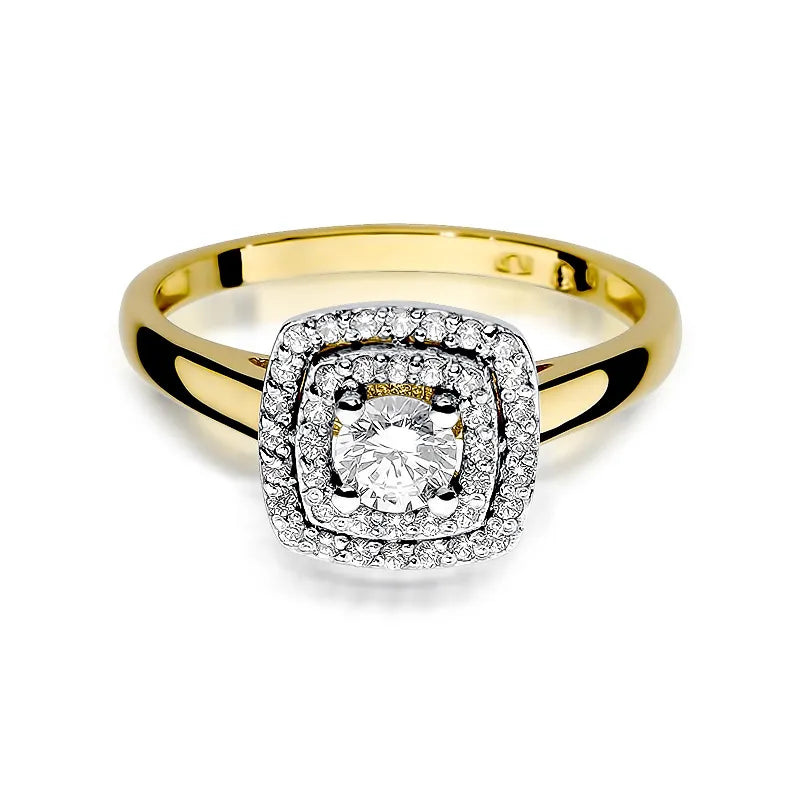 Gold Ring with 0.30ct and 0.20ct Diamonds