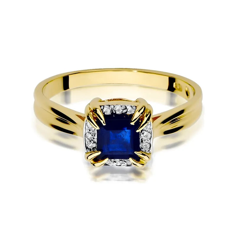 Gold Ring with 0.70ct Sapphire and 0.06ct Diamonds