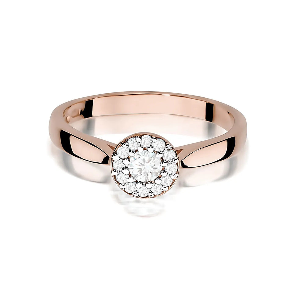 Gold Ring with 0.12ct and 0.103ct Diamonds