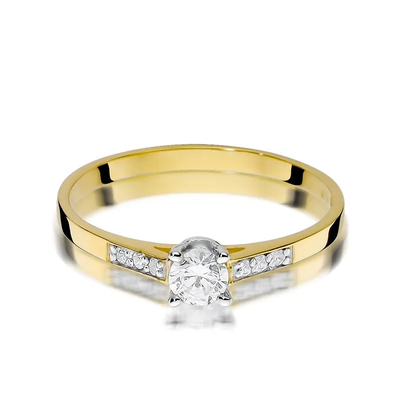 Gold Ring with 0.15ct and 0.06ct Diamonds