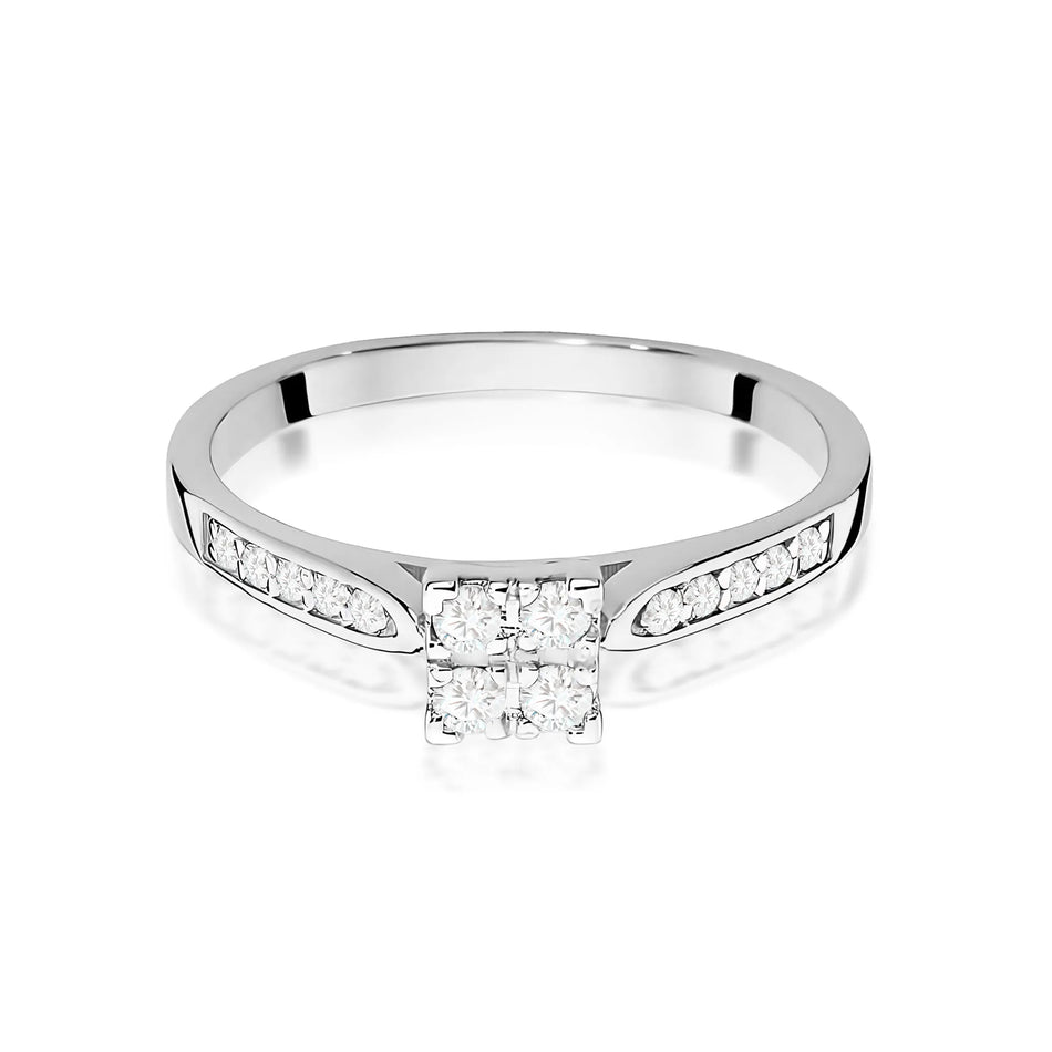 Zlatý prsten s diamanty 0,166 ct