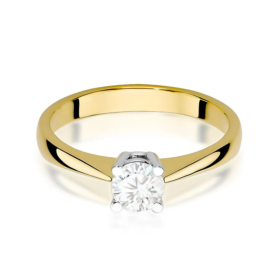 Gold Ring with 0.50ct Lab-diamond
