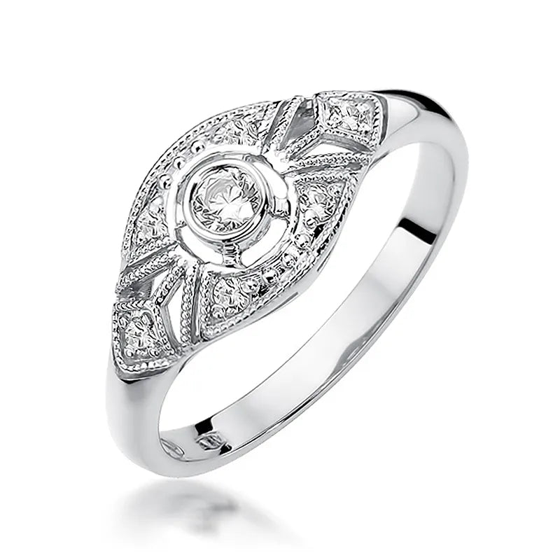 Gold Ring with 0.10ct and 0.087ct Diamonds
