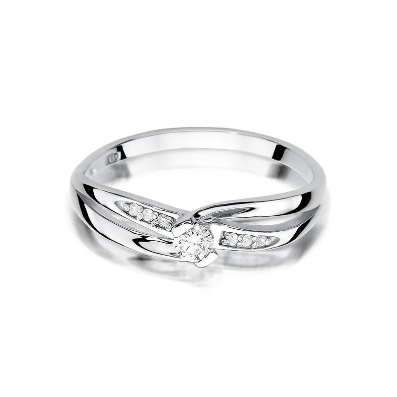 Gold Ring with 0.10ct and 0.03ct Diamonds