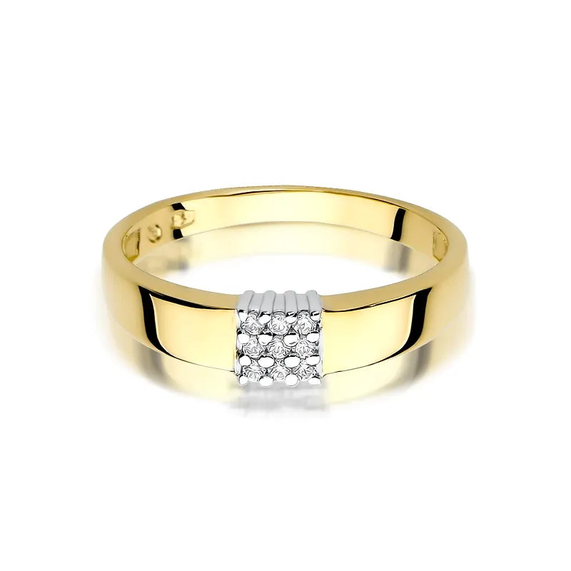 Gold Ring with 0.077ct Diamonds