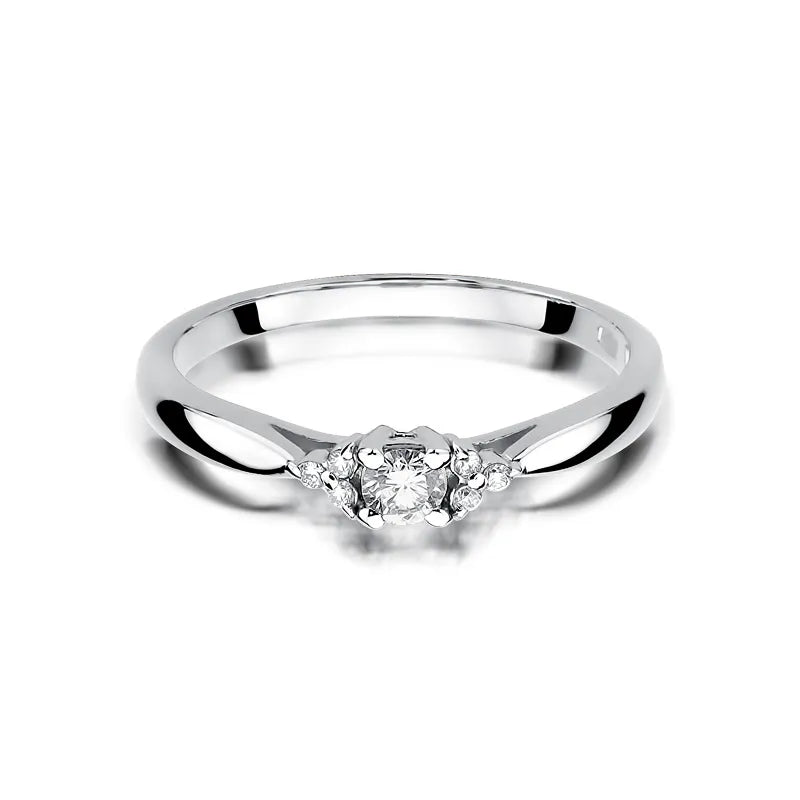 Gold Ring with 0.10ct and 0.03ct Diamonds