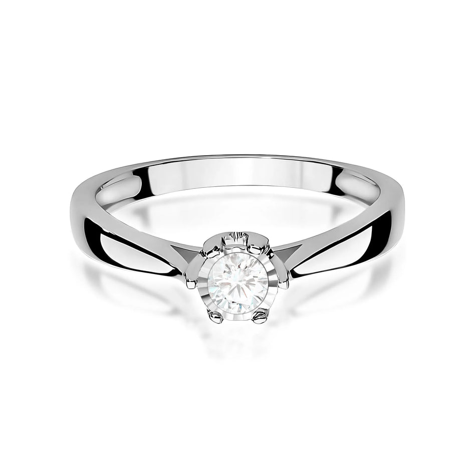 Gold Ring with 0.20ct Lab-Diamond