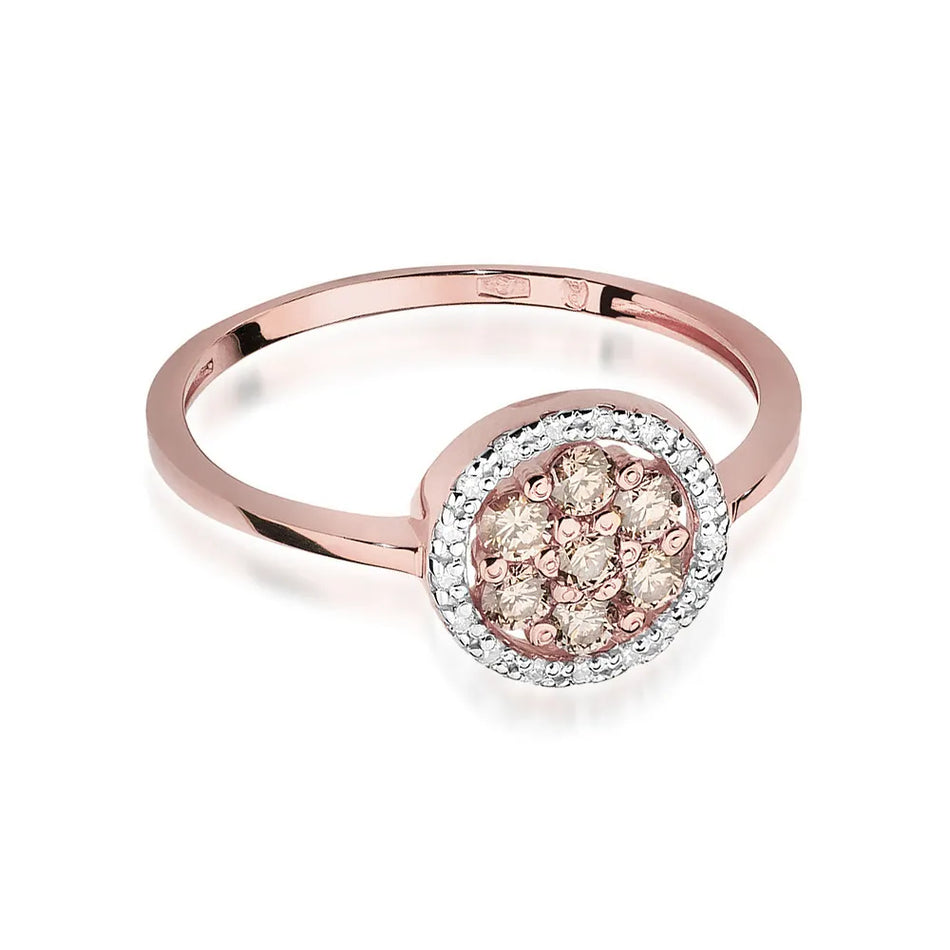 Gold Ring with 0.10ct and 0.20ct Diamonds