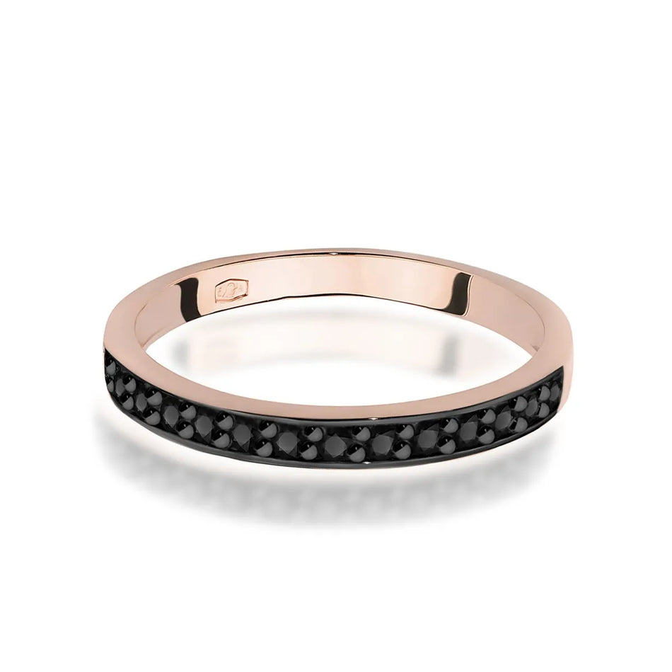 Gold Ring with 0.20ct Black Diamonds