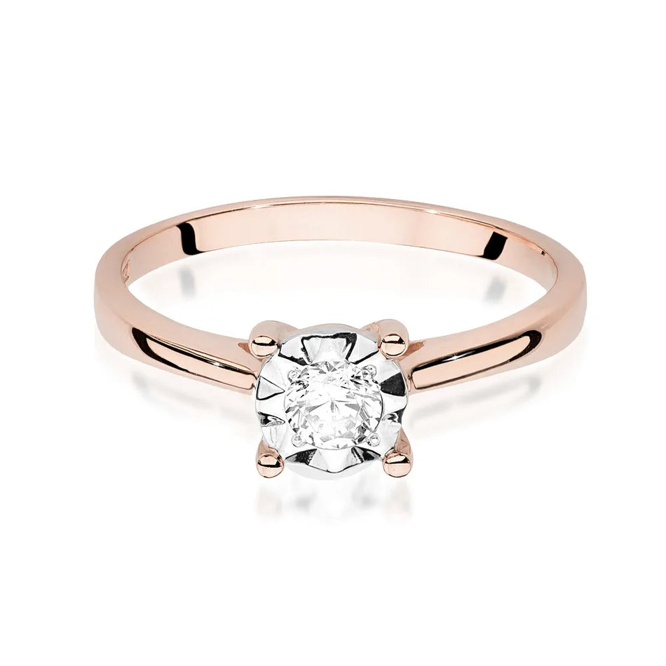 Zlatý prsten s diamantem 0,20 ct