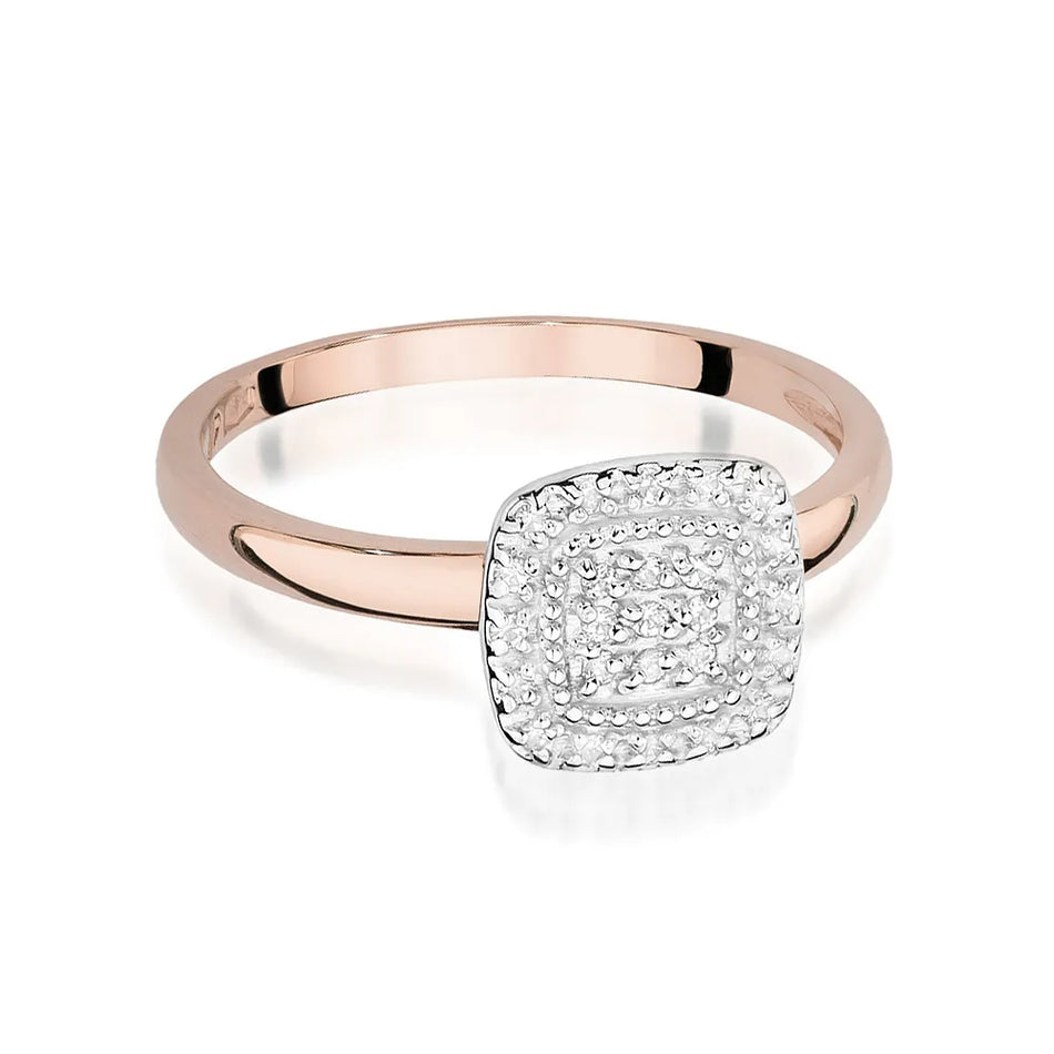 Zlatý prsten s diamanty 0,125 ct