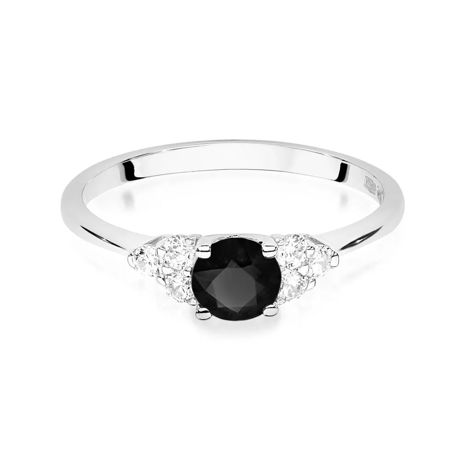 Gold Ring with 0.50ct Black Diamonds and 0.18ct Diamonds