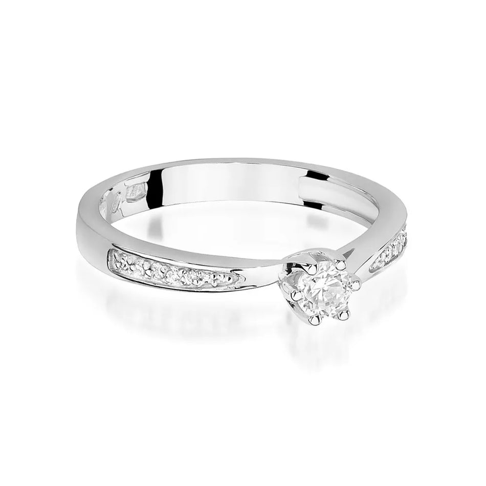 Gold Ring with 0.15ct and 0.05ct Diamonds