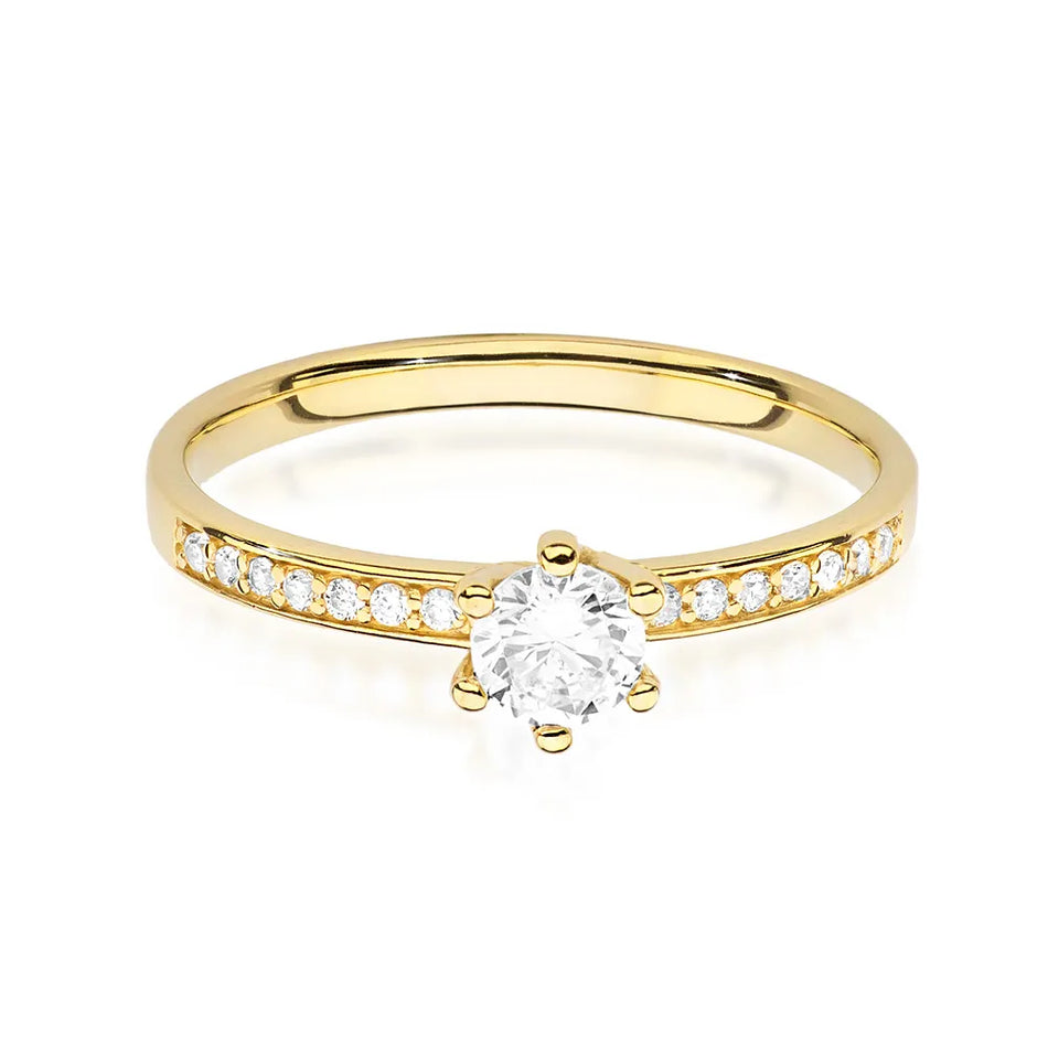 Gold Ring with 0.25ct and 0.12ct Diamonds