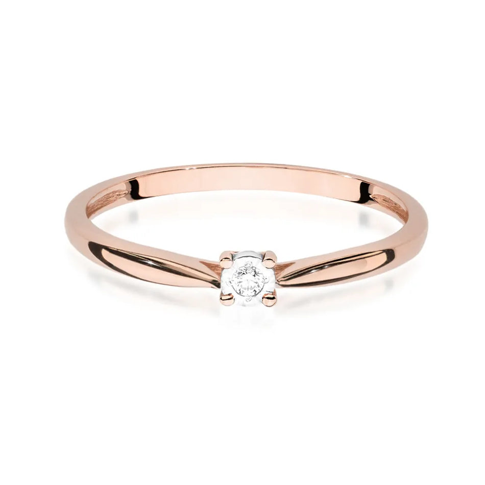 Gold Ring with 0.01ct Diamond