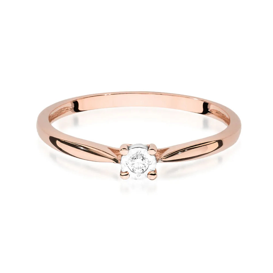 Gold Ring with 0.03ct Diamond