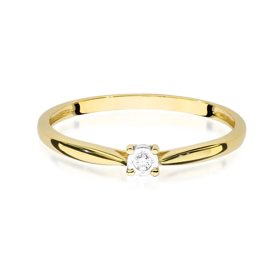 Gold Ring with 0.01ct Diamond