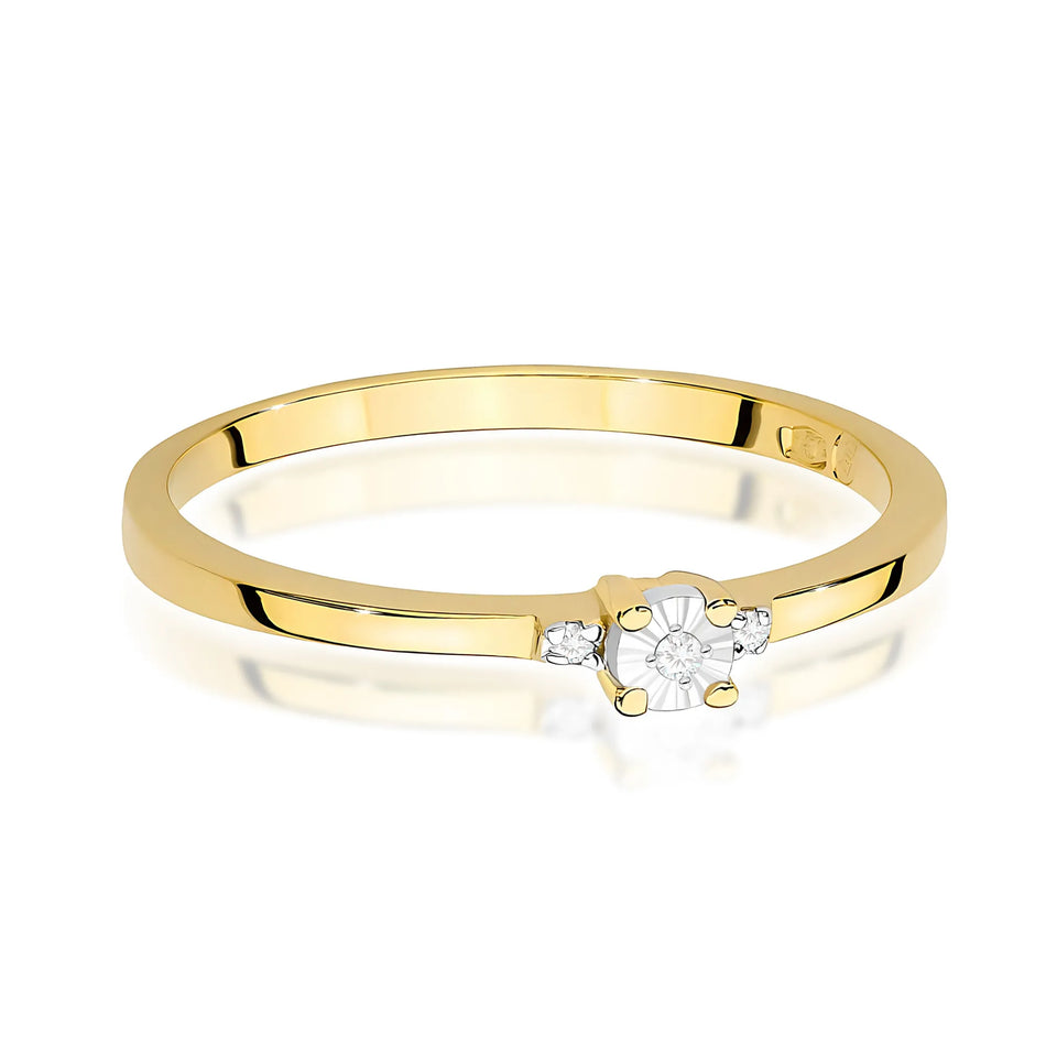 Gold Ring with 0.02ct Diamonds