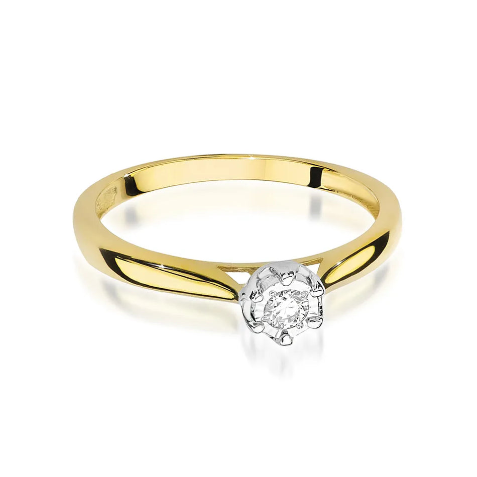 Gold Ring with 0.08ct Diamond