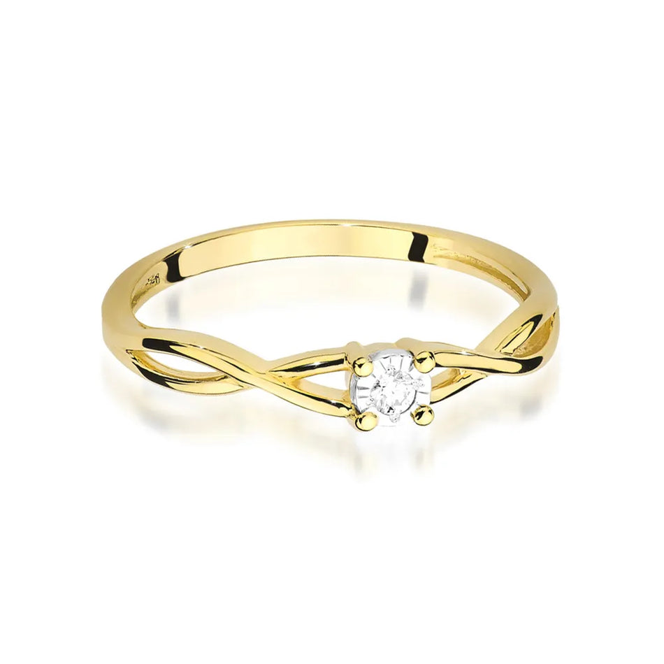 Gold Ring with 0.03ct Diamond