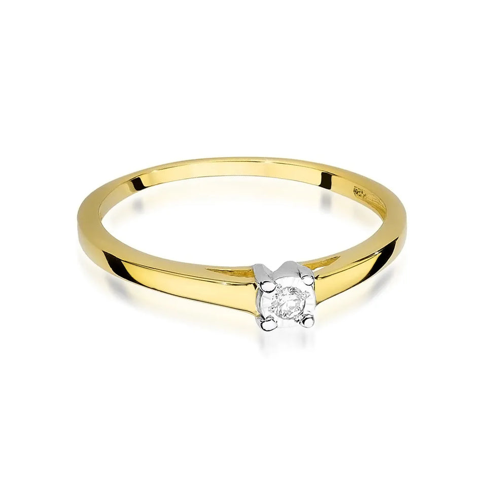Gold Ring with 0.03ct Diamond
