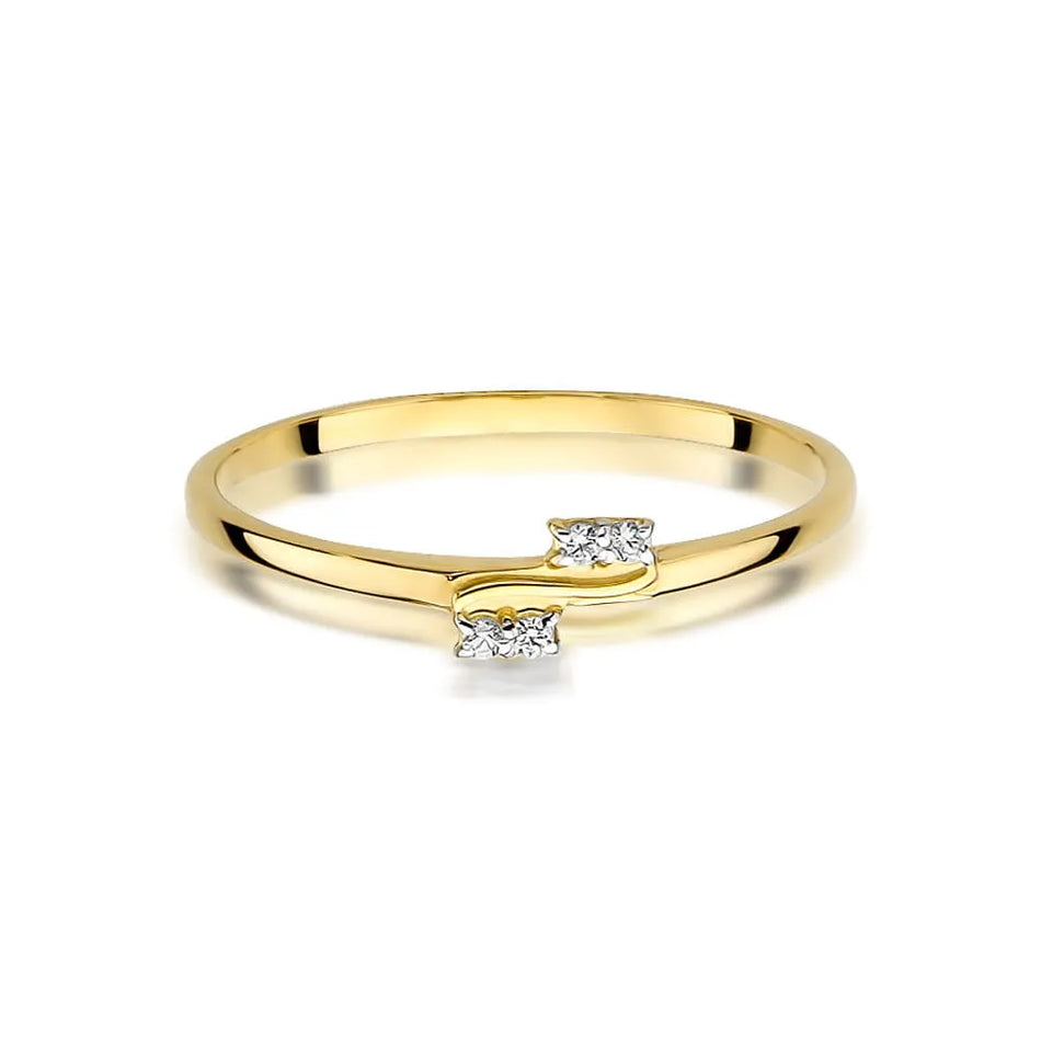 Gold Ring with 0.034ct Diamonds