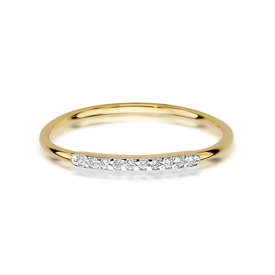 Gold Ring with 0.05ct Diamonds