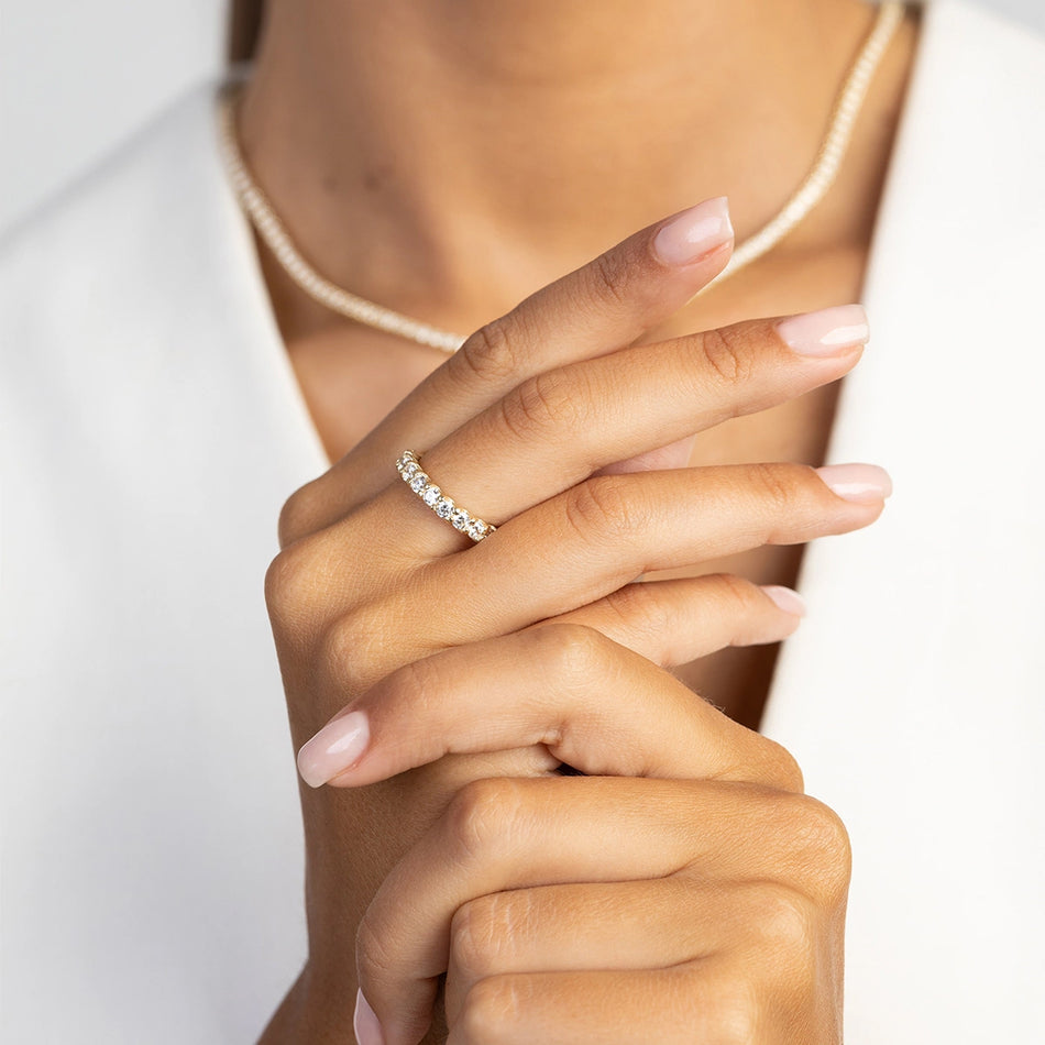 Zlatý prsten s 1,44ct laboratorně pěstovanými diamanty