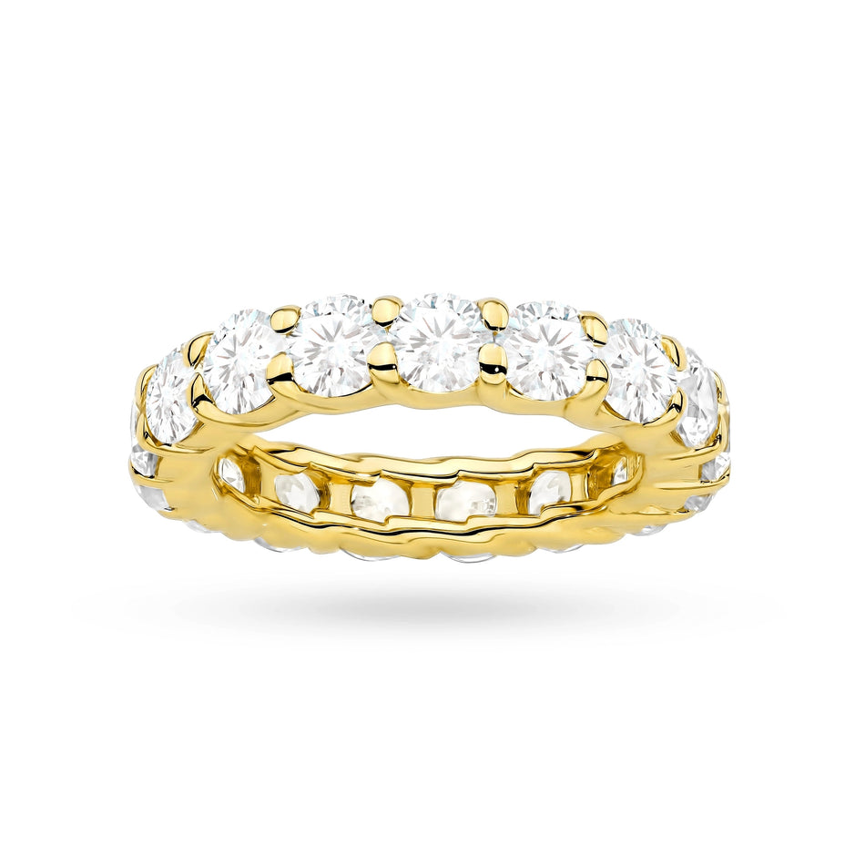 Gold Ring with 3.20ct Lab-diamonds