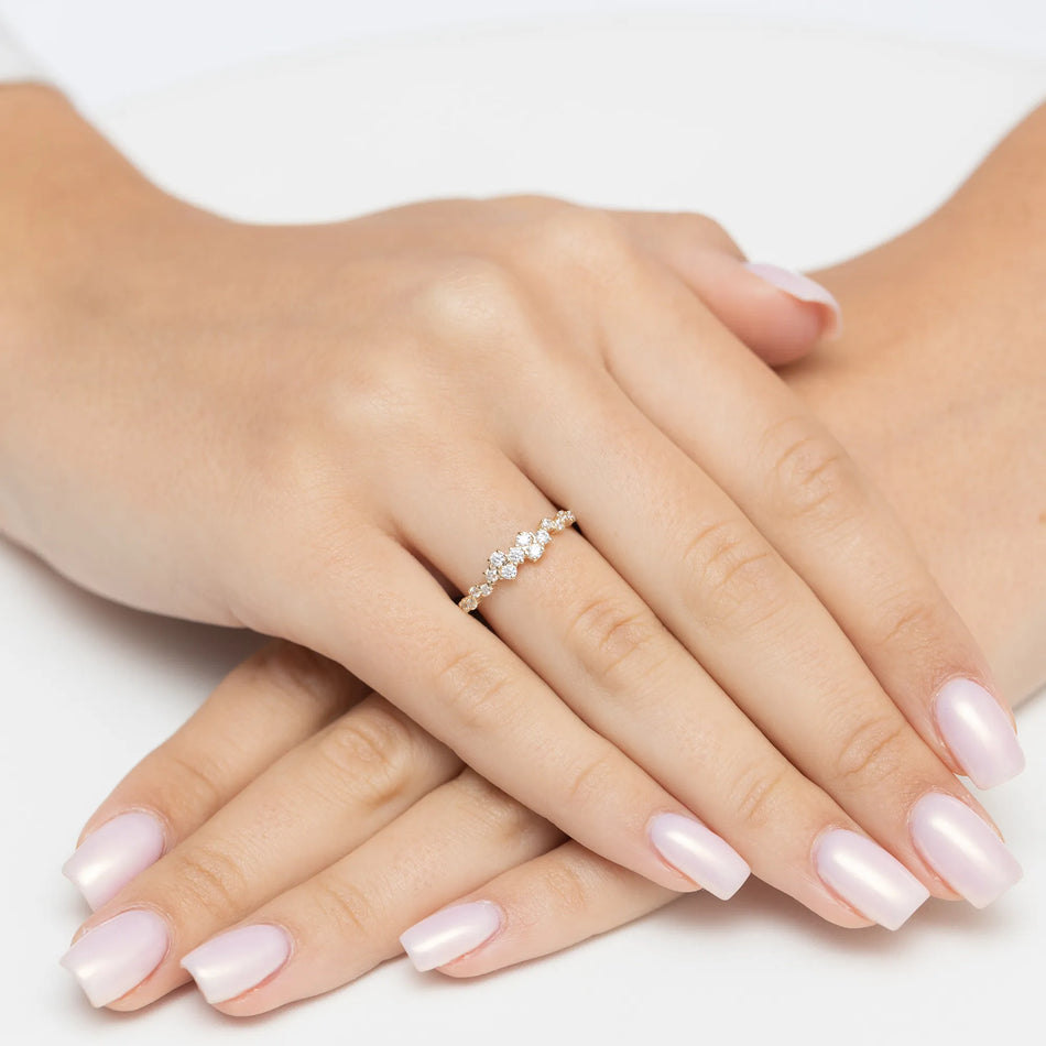 Zlatý prsten s diamanty 0,326 ct