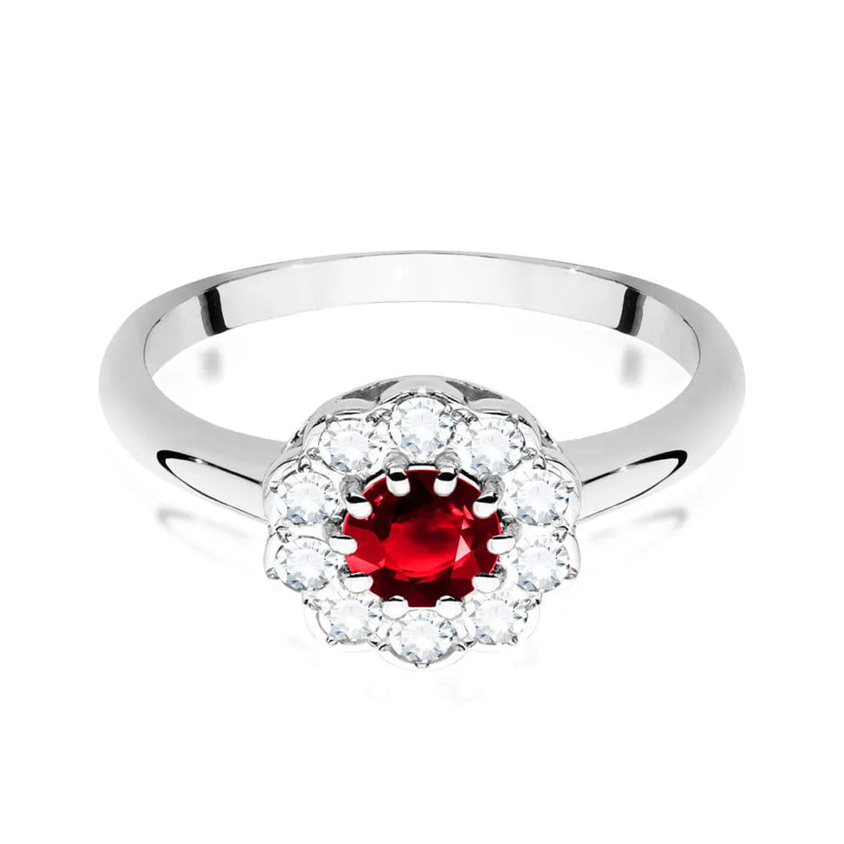 Gold Ring with 0.60ct Ruby and 0.30ct Diamonds