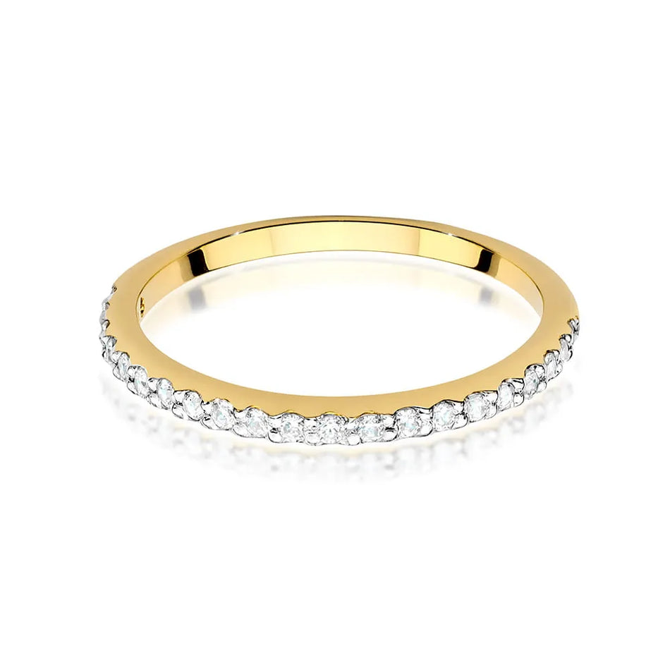 Gold Ring with 0.181ct Lab-Diamonds