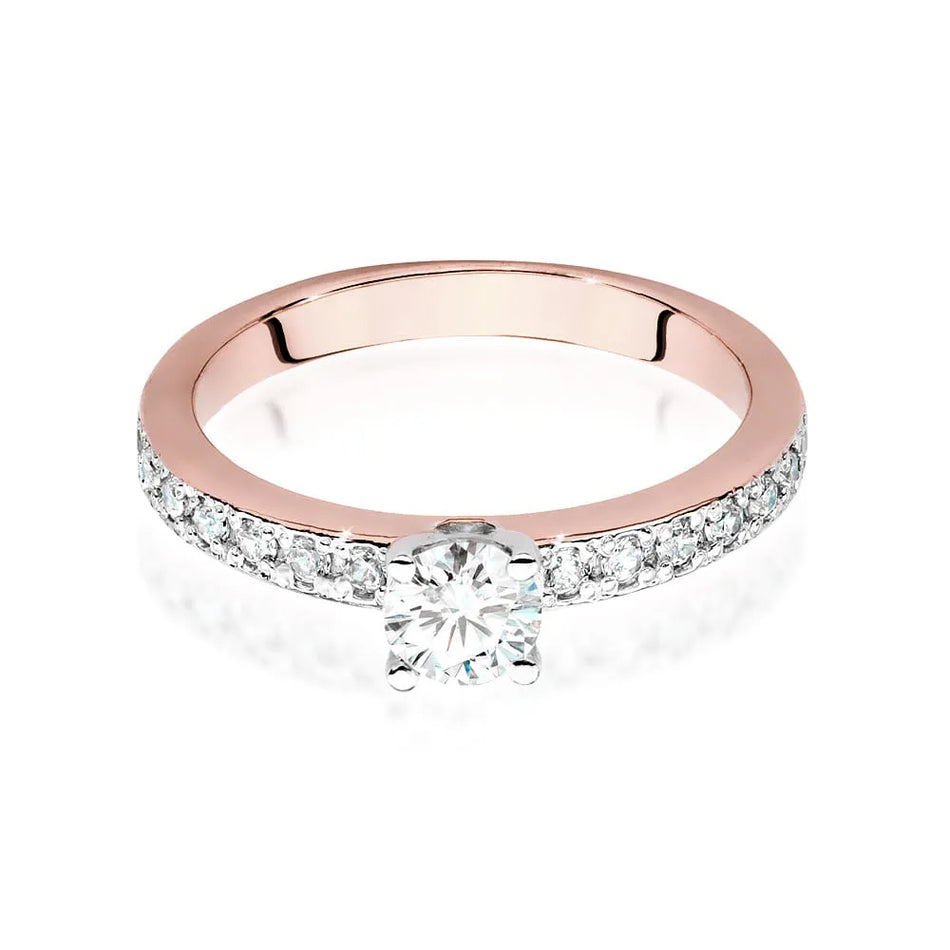 Gold Ring with 0.50ct and 0.203ct Diamonds